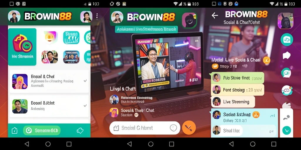 Tampilan antarmuka BROWIN88 yang interaktif dan menarik saat Live Streaming.