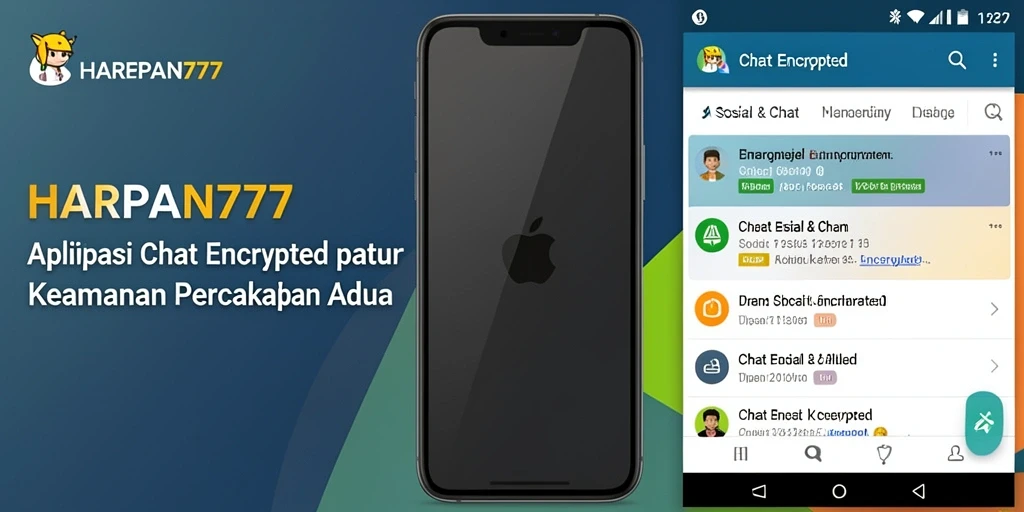 Tampilan antarmuka utama HARAPAN777 dengan fitur Chat Encrypted.