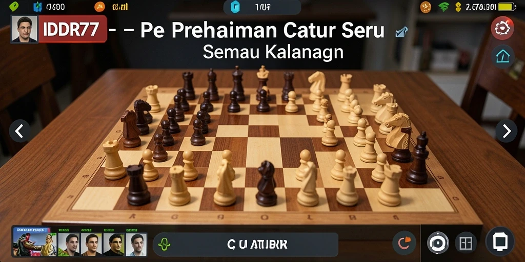 Antarmuka game Catur IDR77 yang menarik dan interaktif.