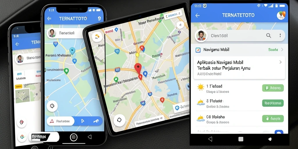 Tampilan antarmuka TERNATETOTO yang ramah pengguna untuk navigasi mobil.