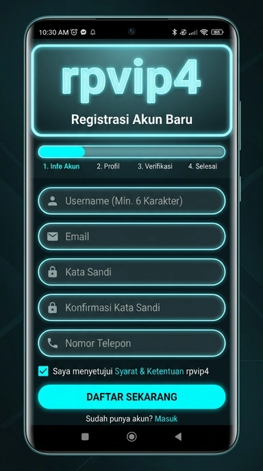 Panduan Registrasi Akun Baru rpvip4 untuk Pengguna Android